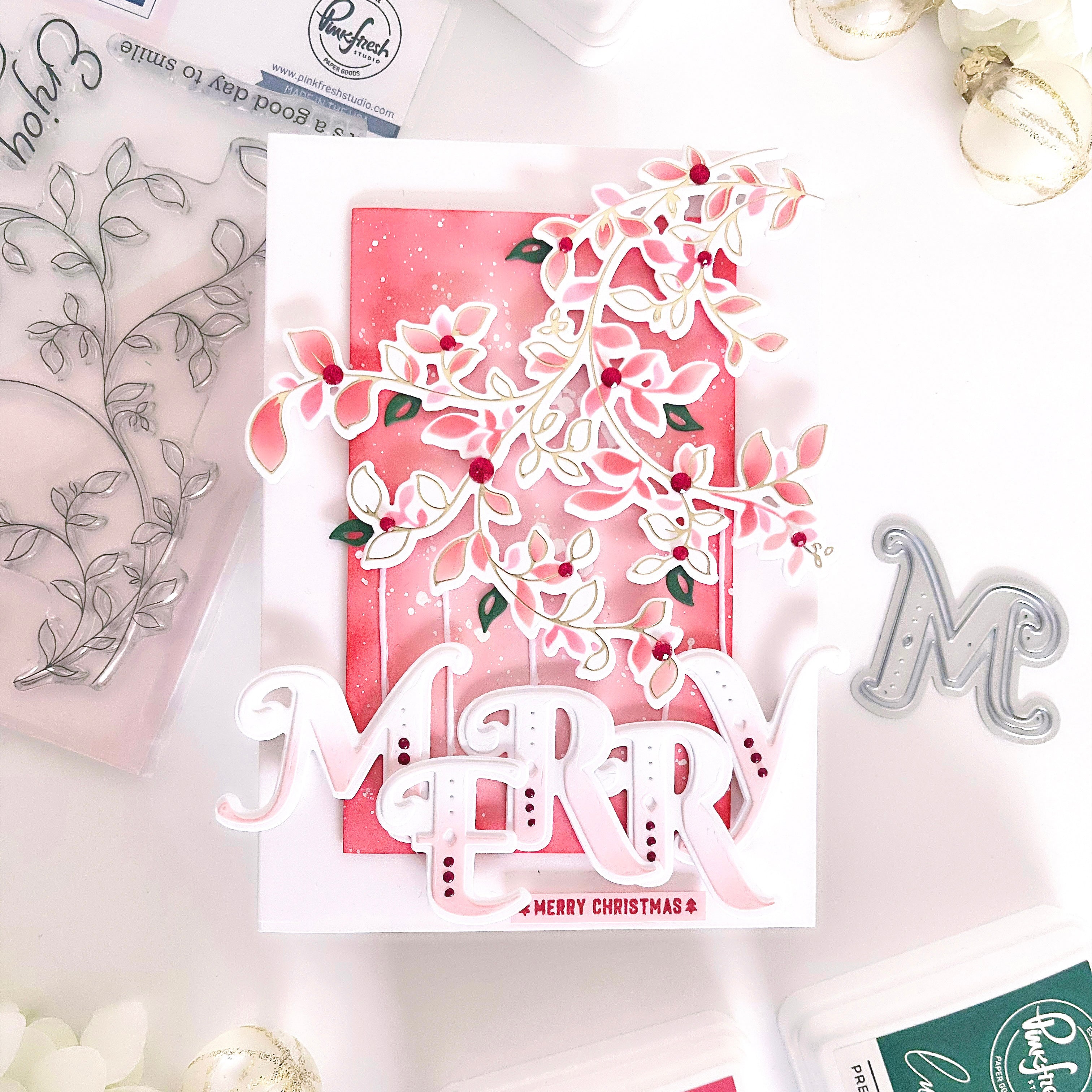 Delicate Foliage hot foil – Pinkfresh Studio