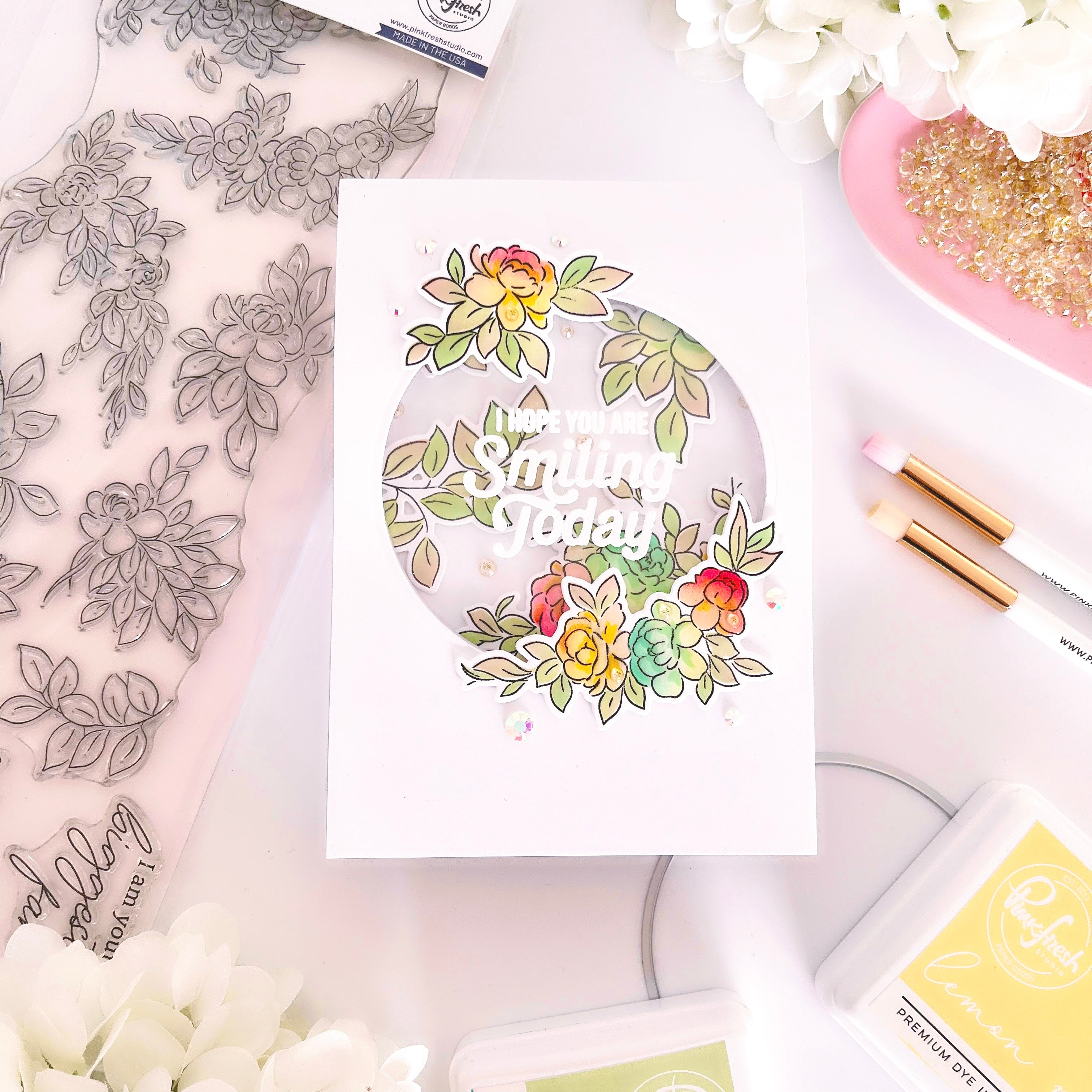 Vines & Roses stamp – Pinkfresh Studio