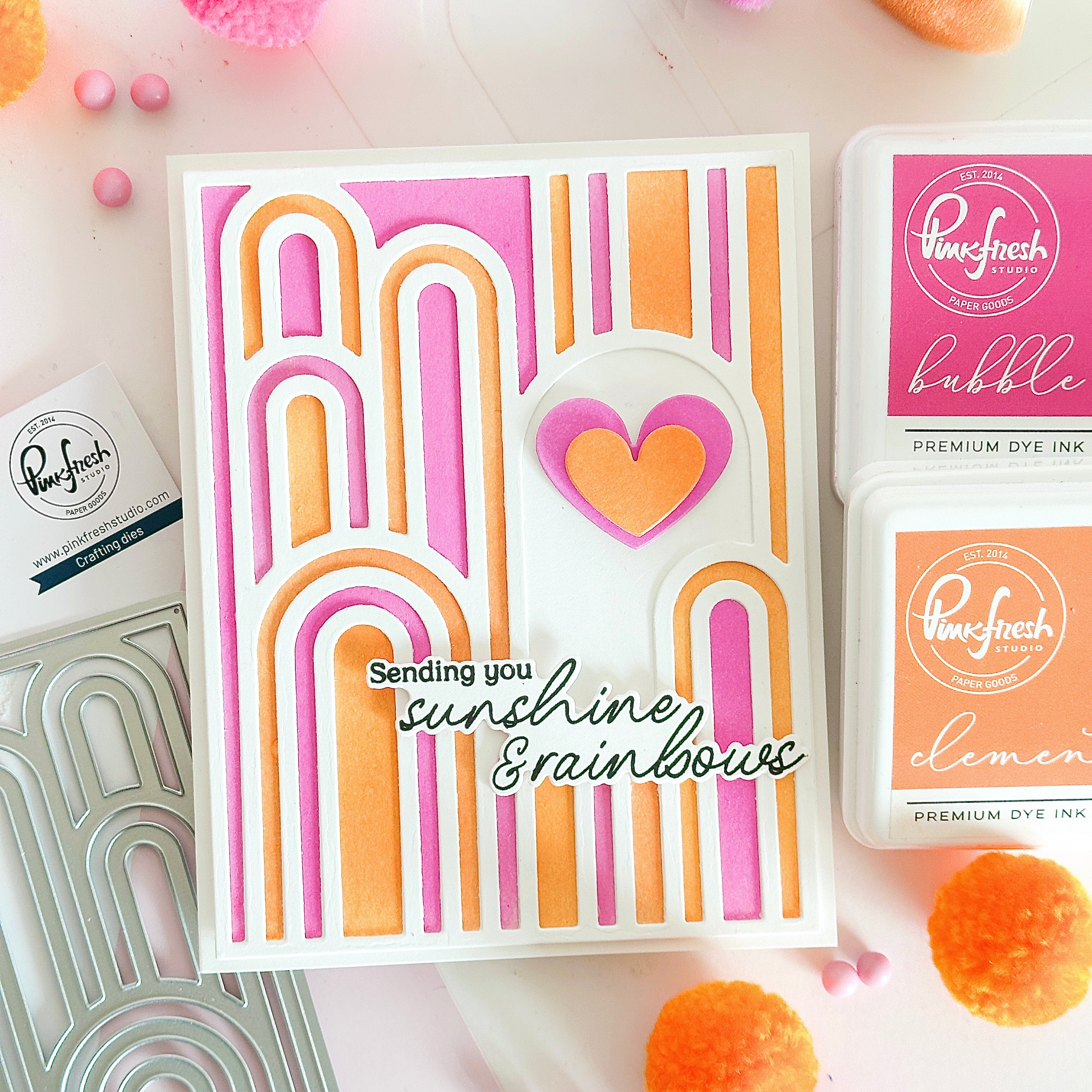 Elevated Rainbows stencil – Pinkfresh Studio