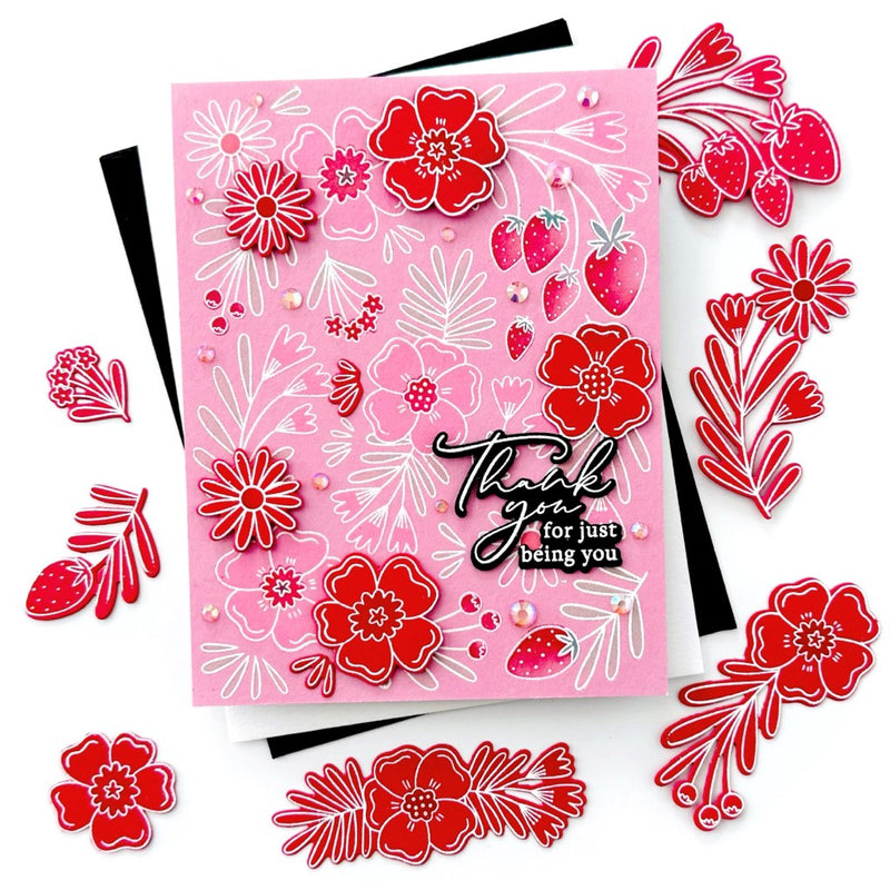 Berries & Blossoms cling stamp