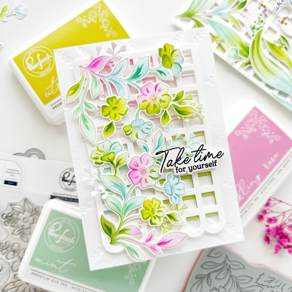 ヴィンテージ　ハーブ　アート　FRESH HERBS Foliage Flair cling stamp – Pinkfresh Studio
