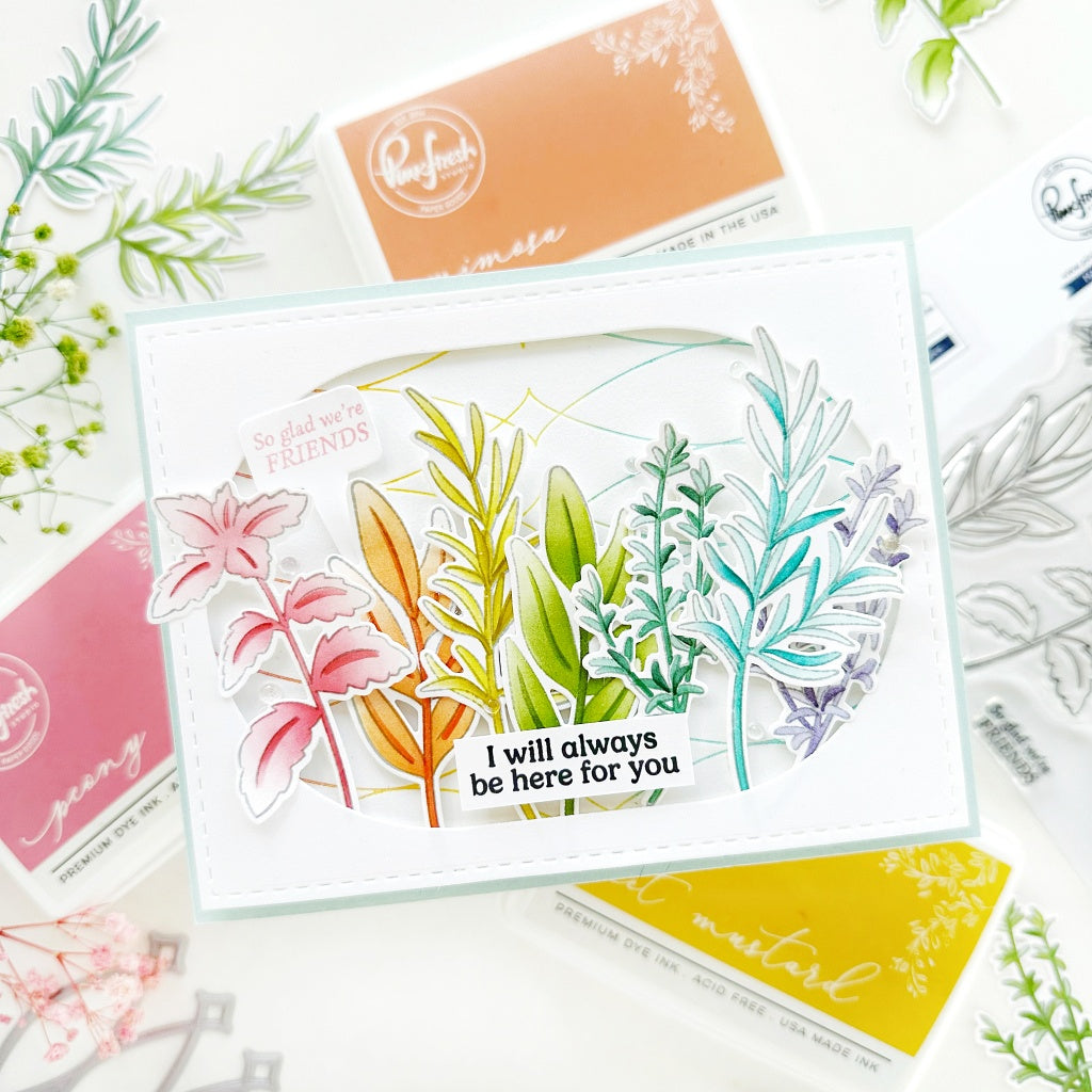 ヴィンテージ ハーブ アート FRESH HERBS Herb Garden stencil