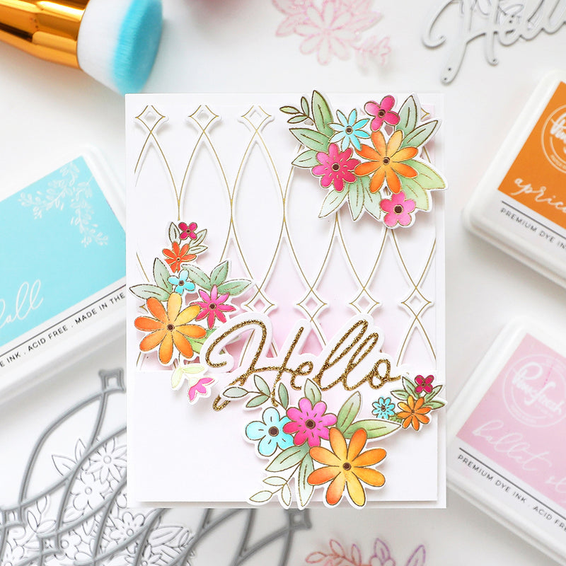 Cheerful Blossoms stencil