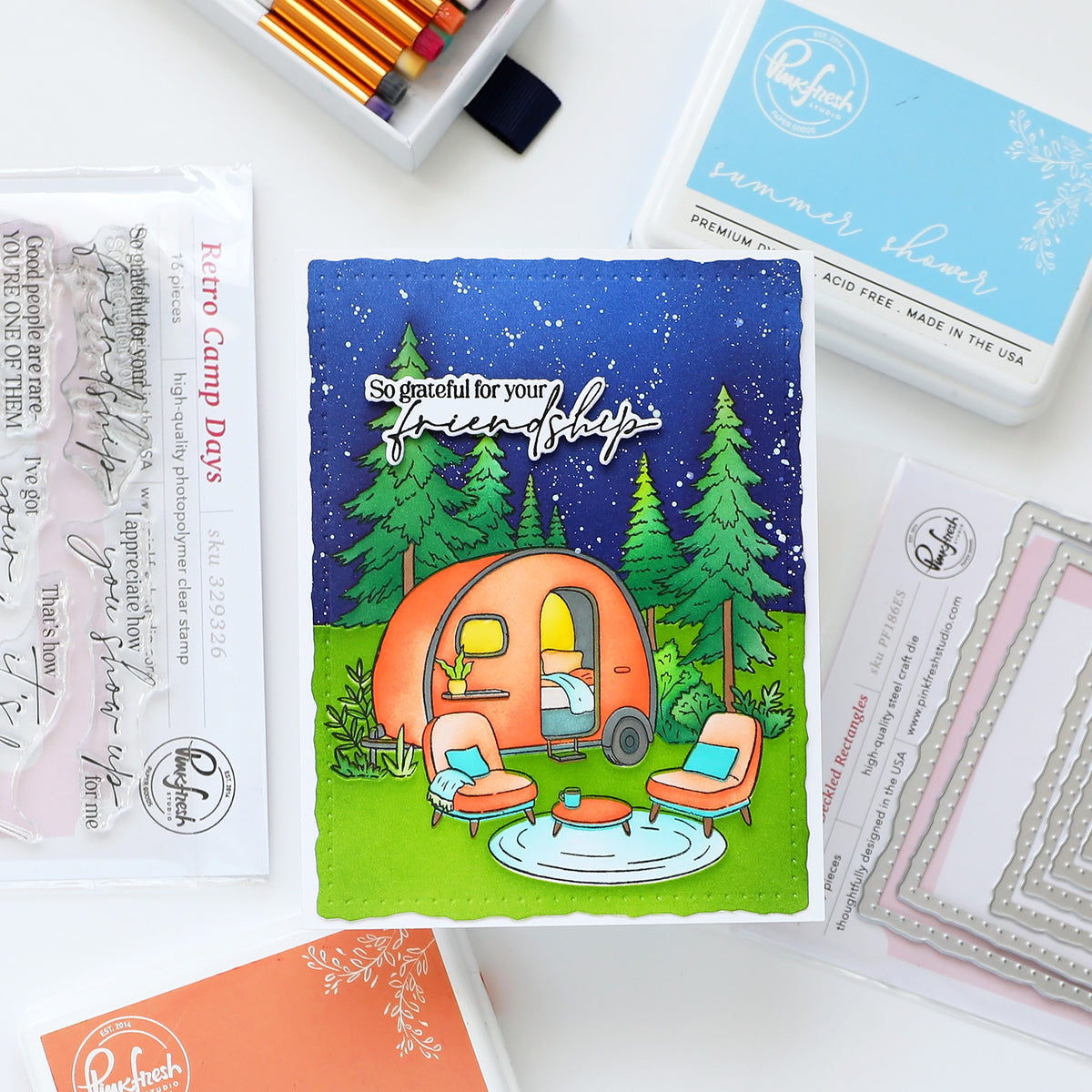 Retro Camp Days stamp