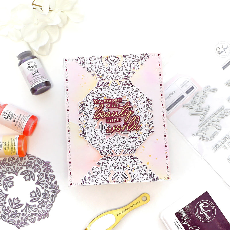 Floral Octagon Frame press plate