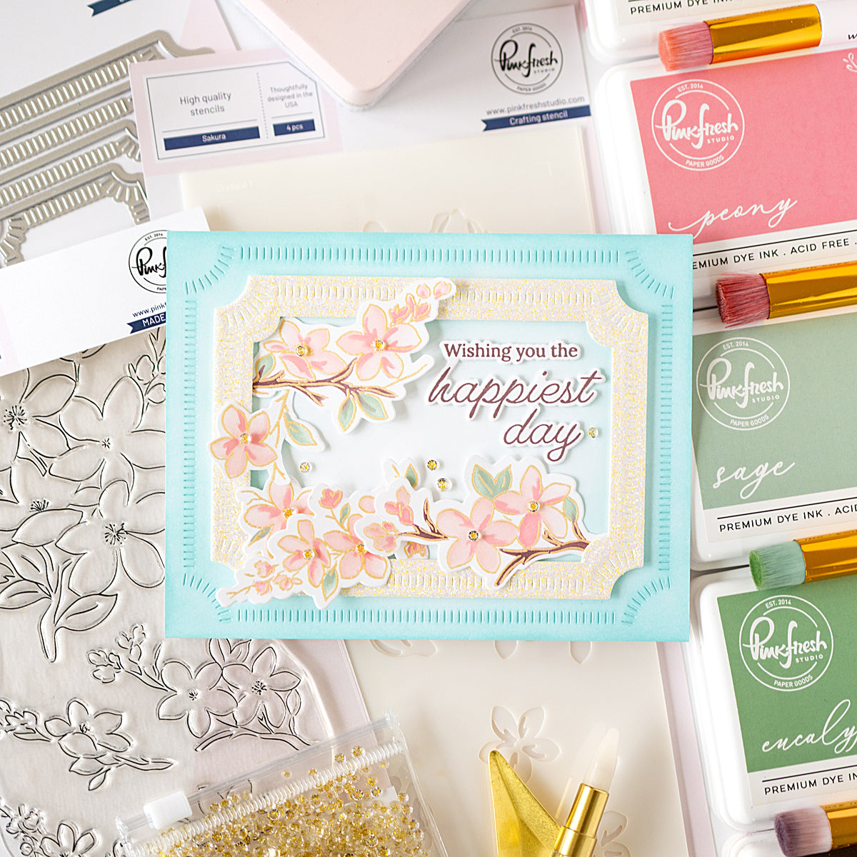 Sakura stamp – Pinkfresh Studio
