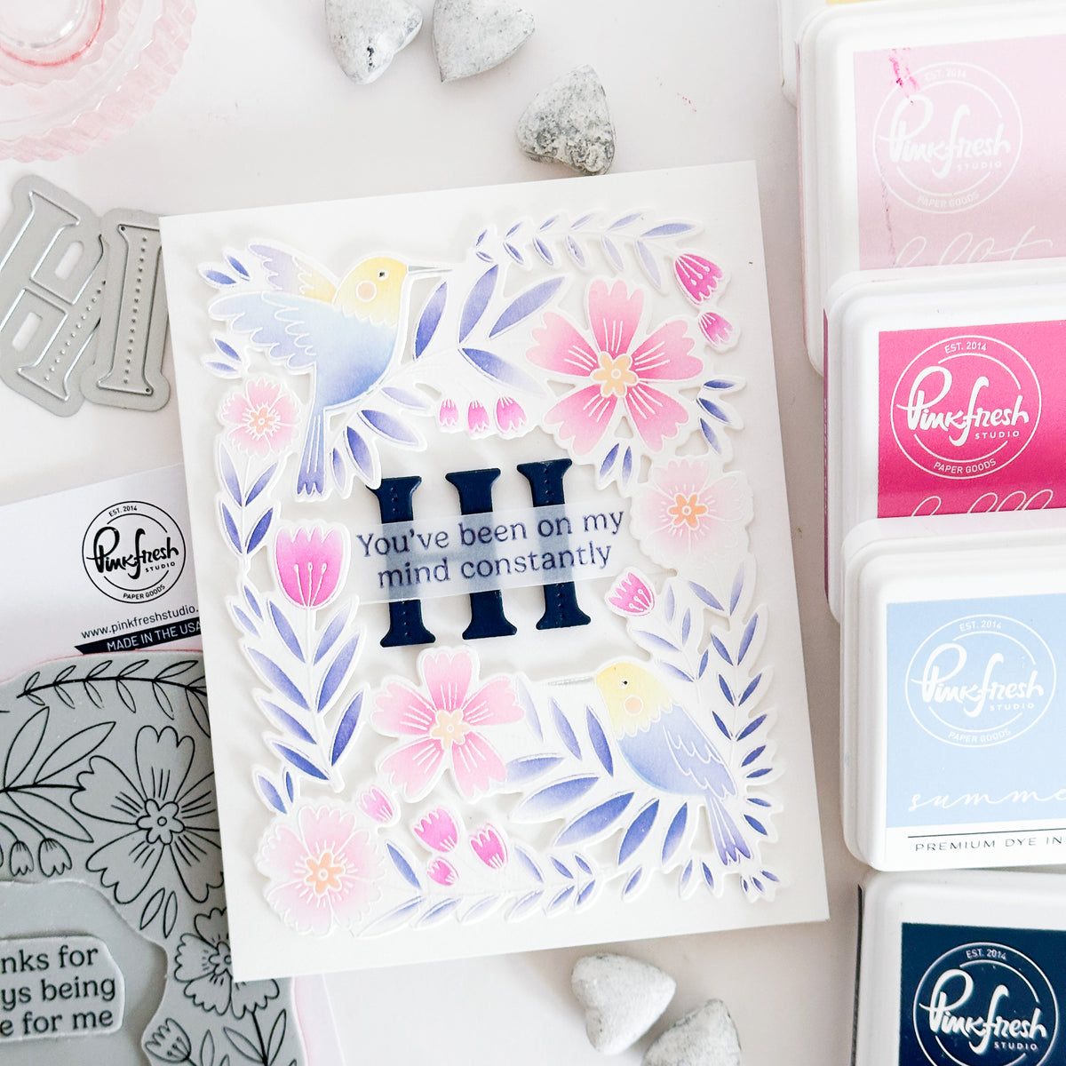 Happy Hummingbirds stencil