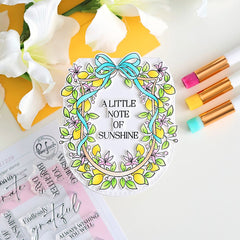 Lemon Blossom Crest stencil