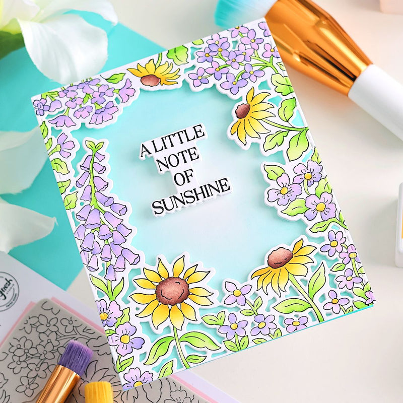 Sunlit Garden cling stamp