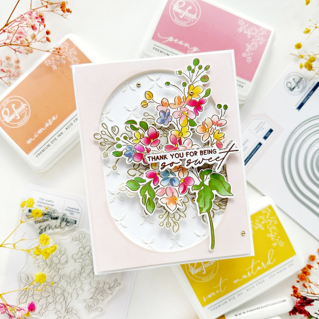 Always Smiling press plate – Pinkfresh Studio