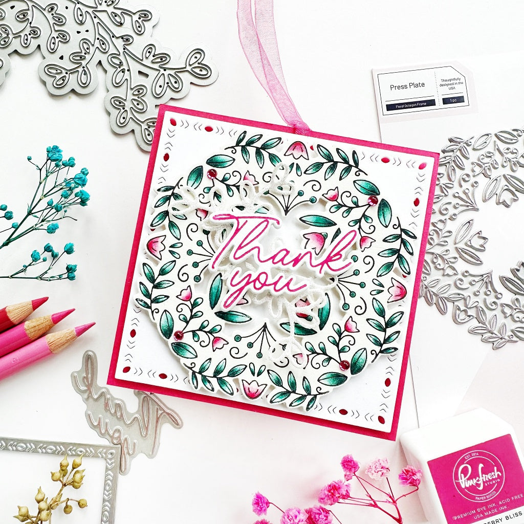 Floral Octagon Frame press plate