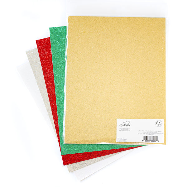 Glitter Cardstock Pack: Holiday Sparkle