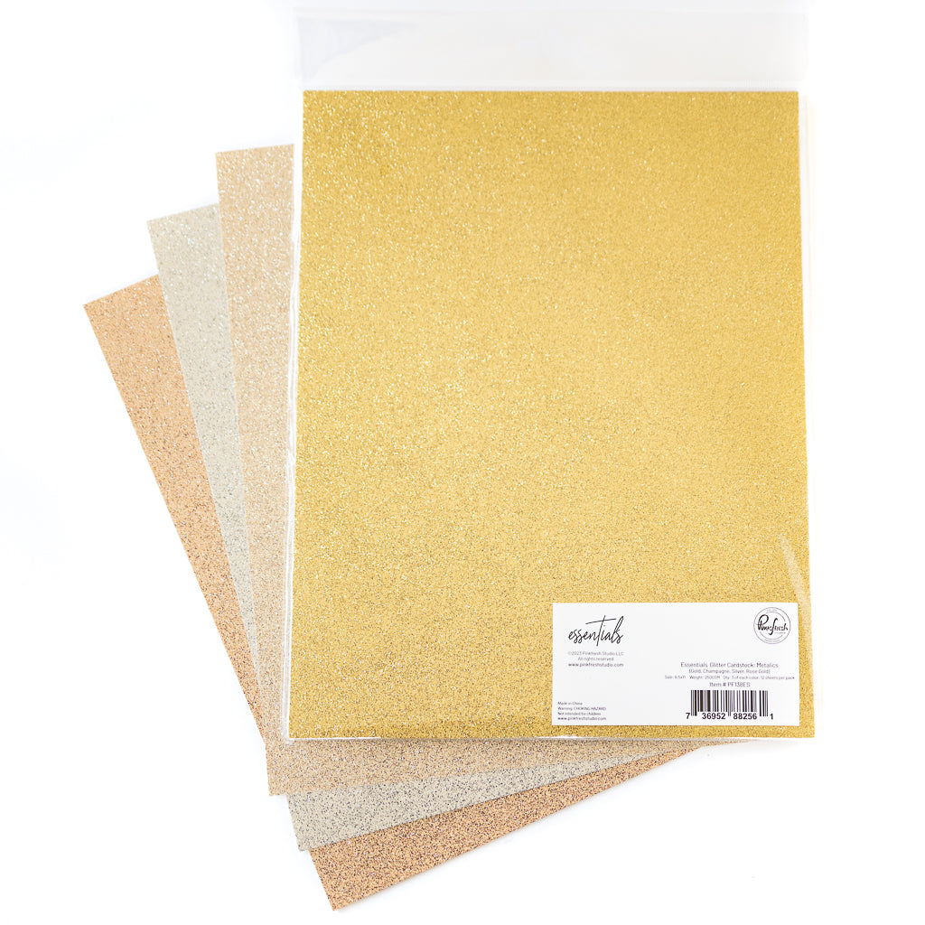Essentials Glitter Cardstock: Metallics