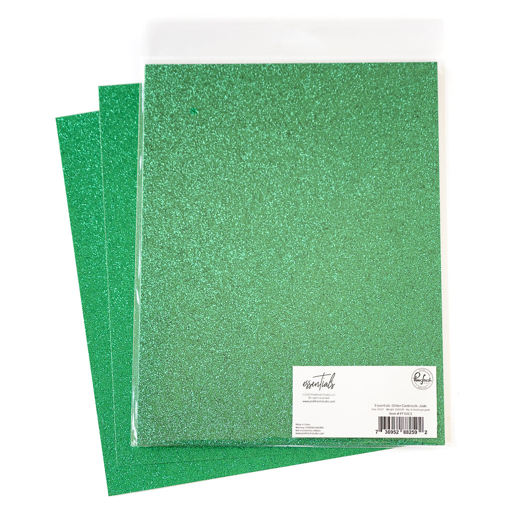 Essentials Glitter Cardstock: Jade