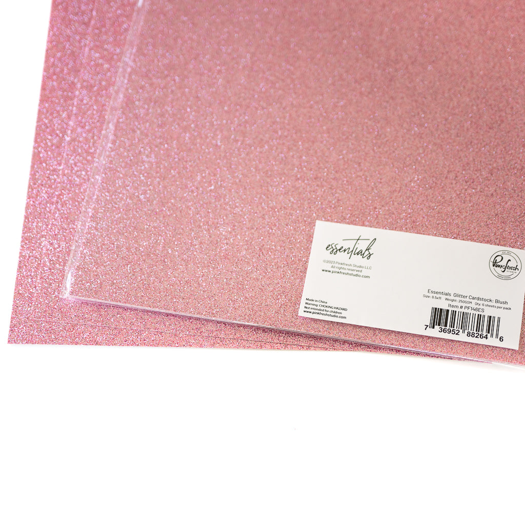 Essentials Glitter Cardstock: Blush