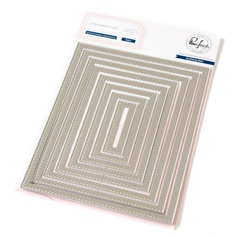 Essentials: Nested Rectangles Diagonal Stitch die