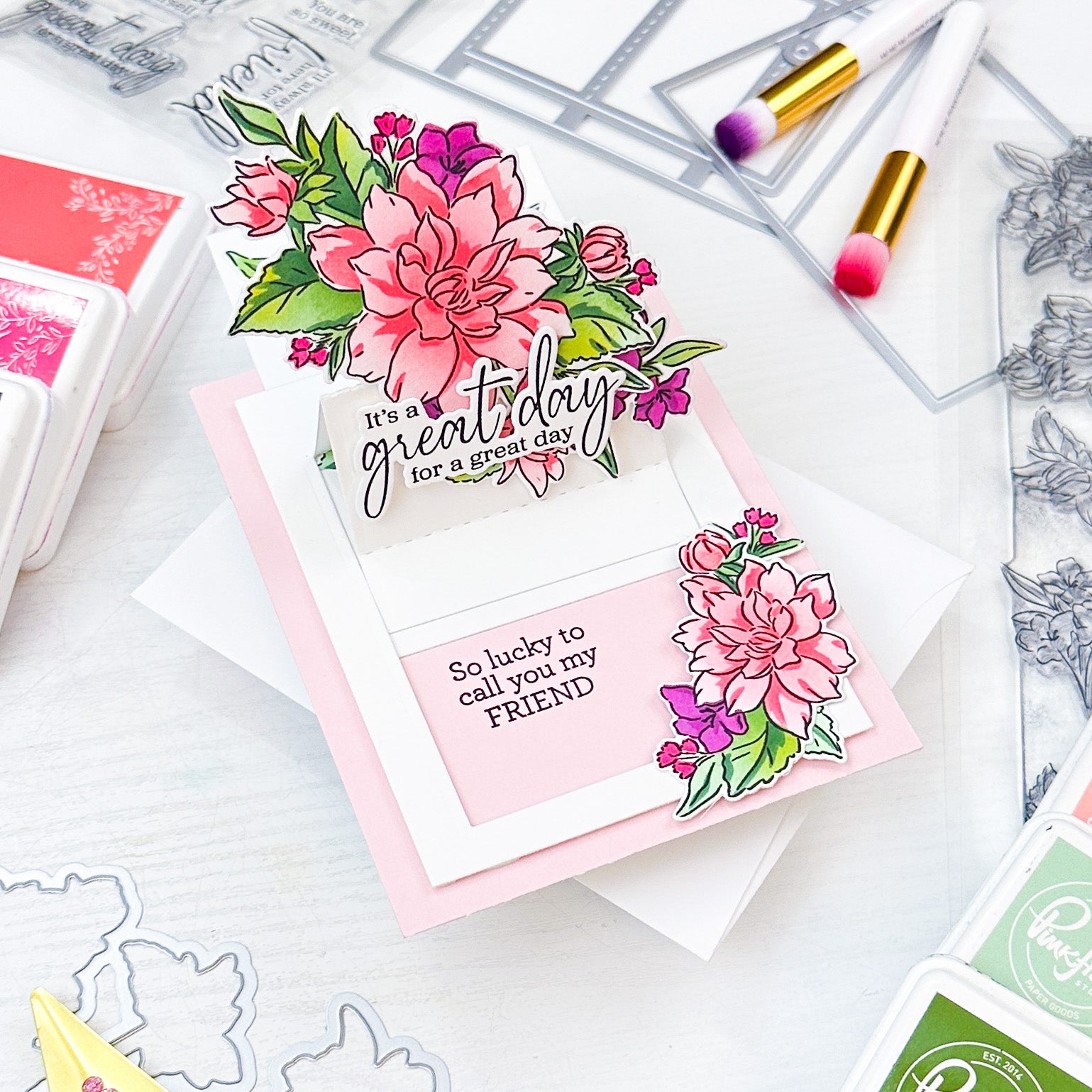 Artistic Dahlia stamp – Pinkfresh Studio