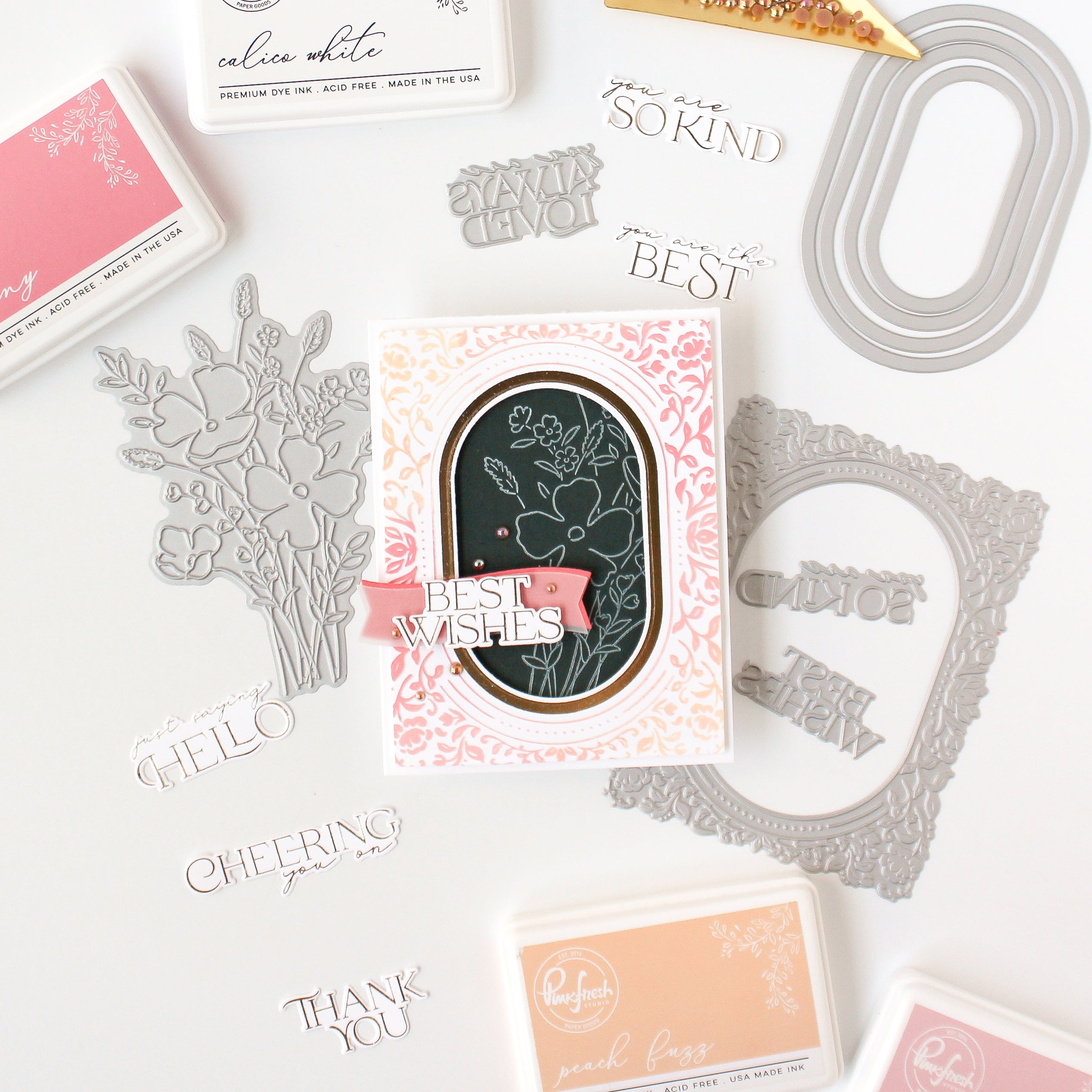 Nested Elongated Ovals press plate – Pinkfresh Studio