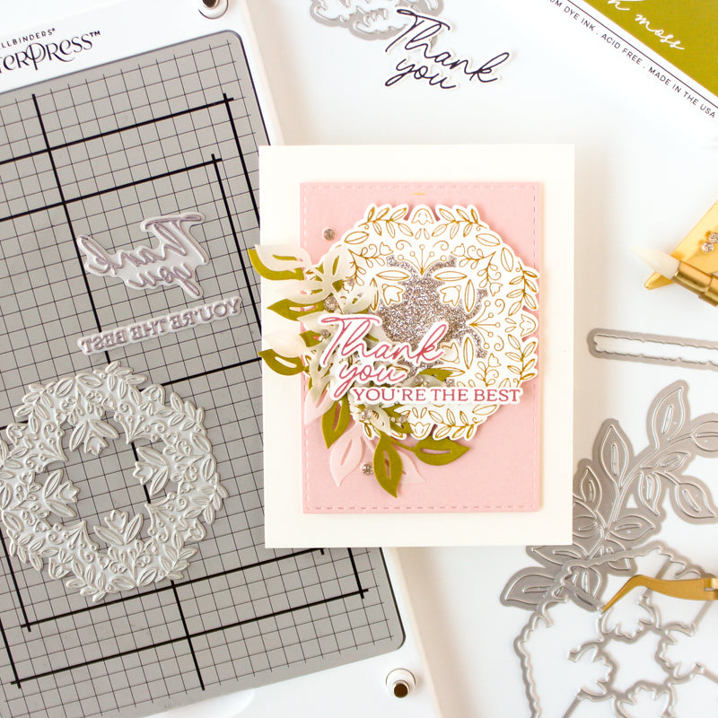 Floral Octagon Frame press plate