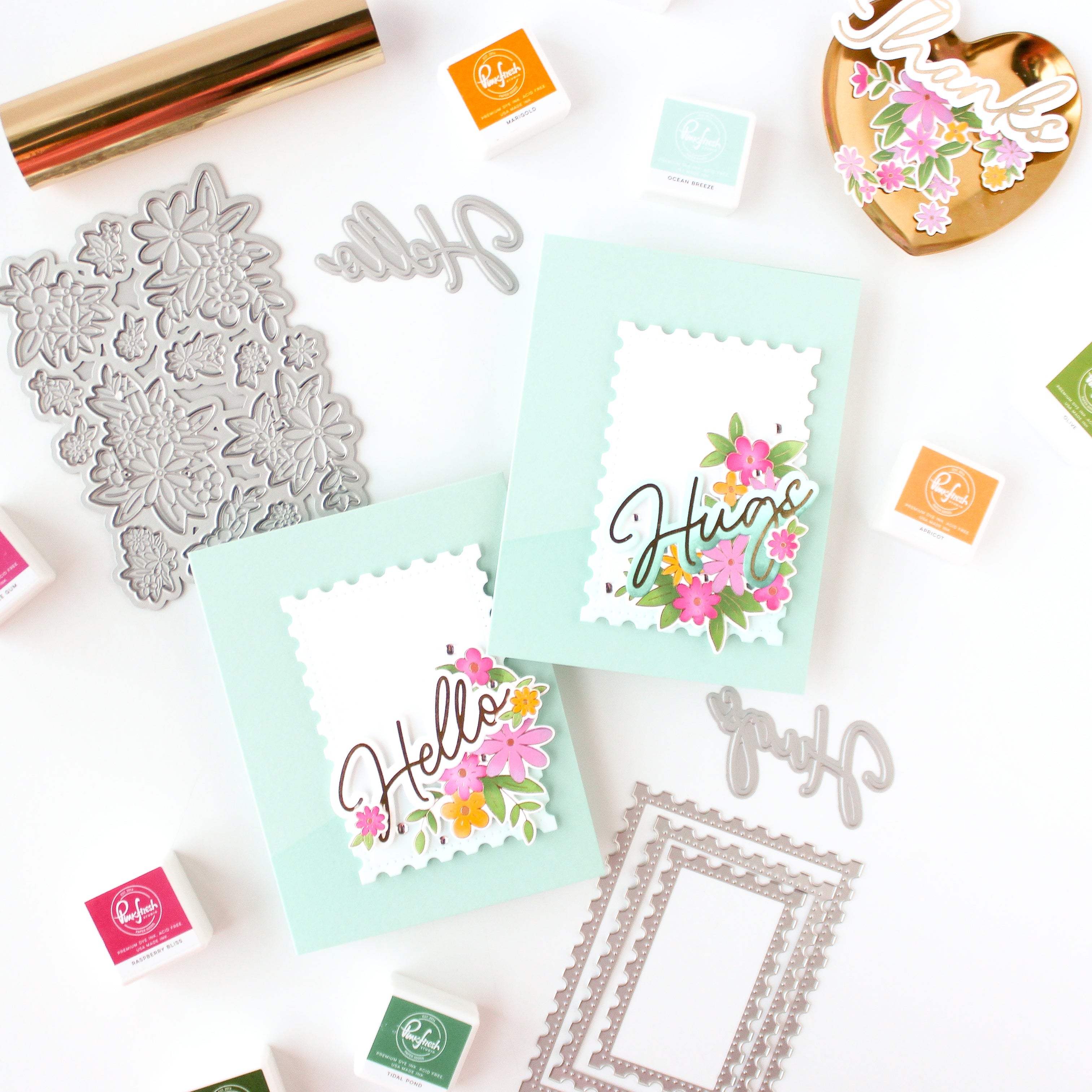 Cheerful Blossoms stencil