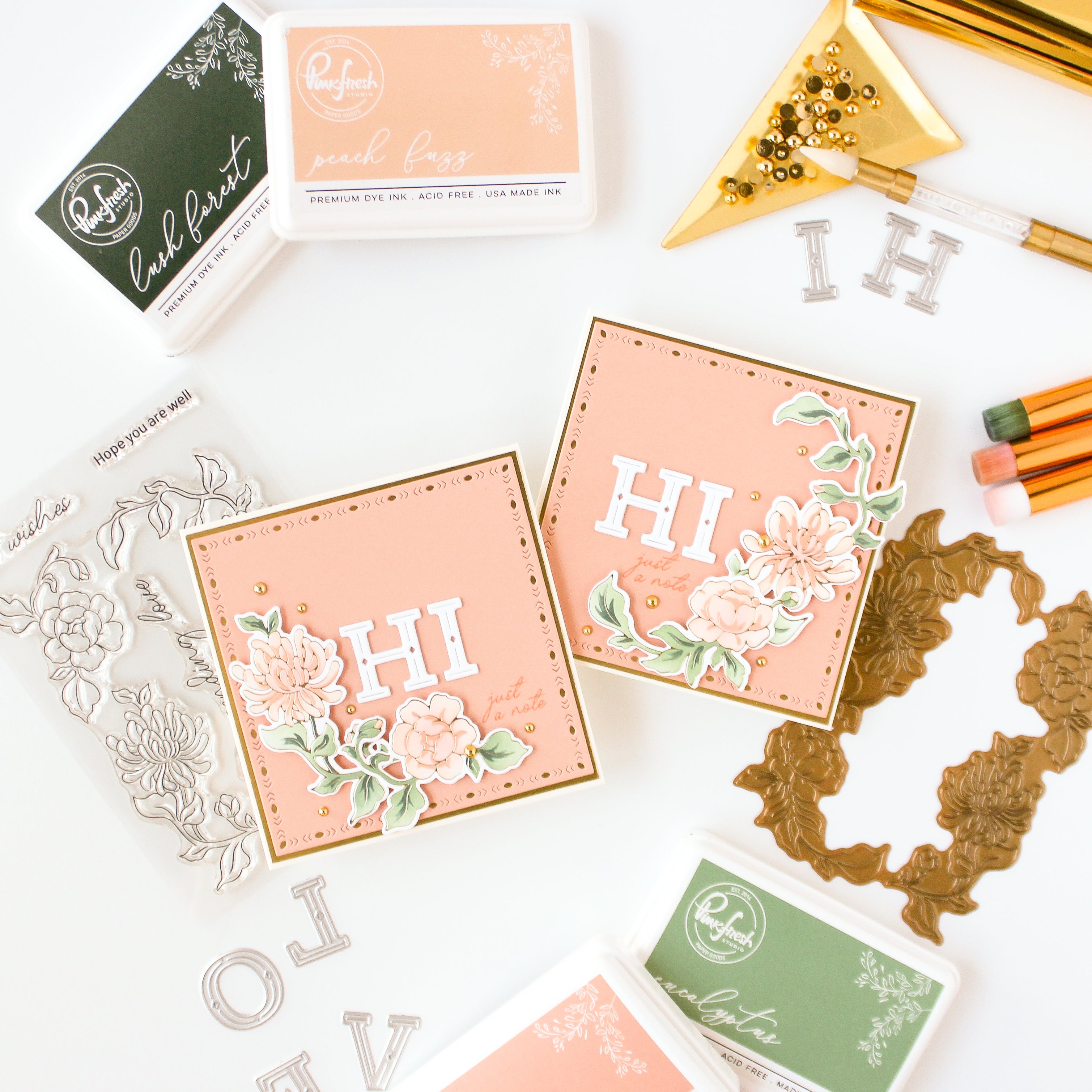 Best Wishes hot foil – Pinkfresh Studio