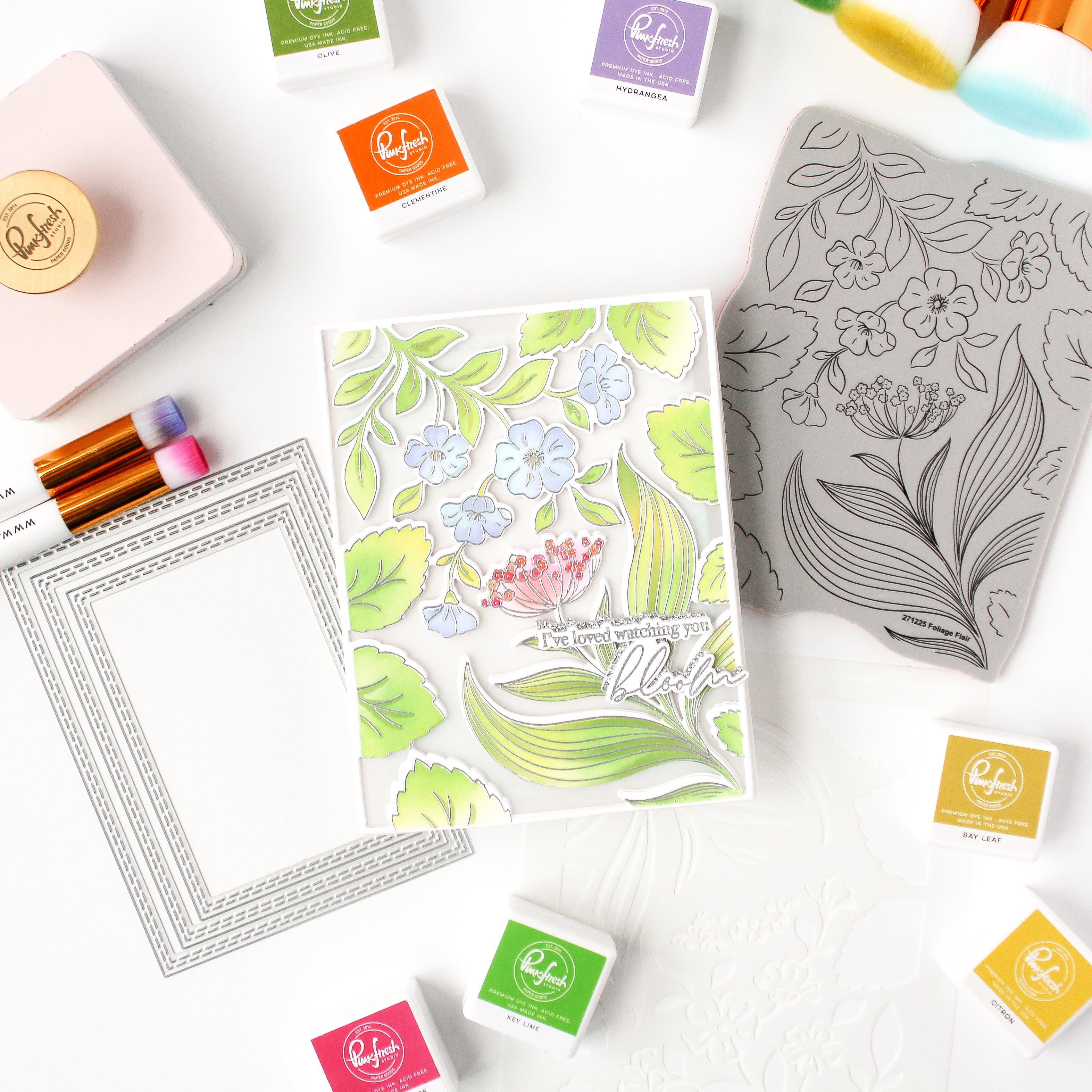 Foliage Flair cling stamp – Pinkfresh Studio