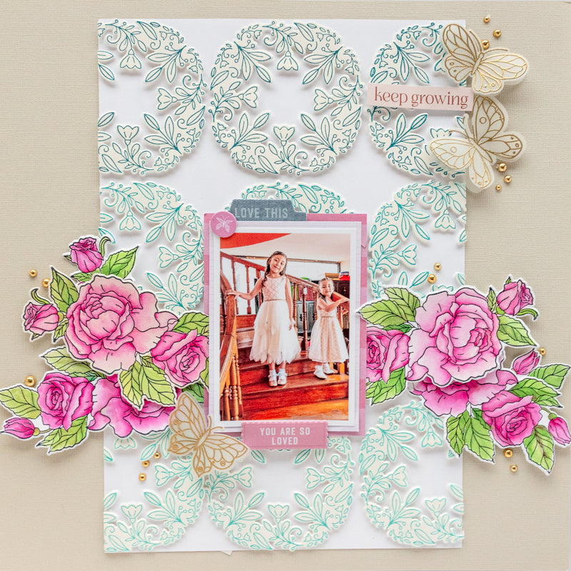 Floral Round Frame press plate