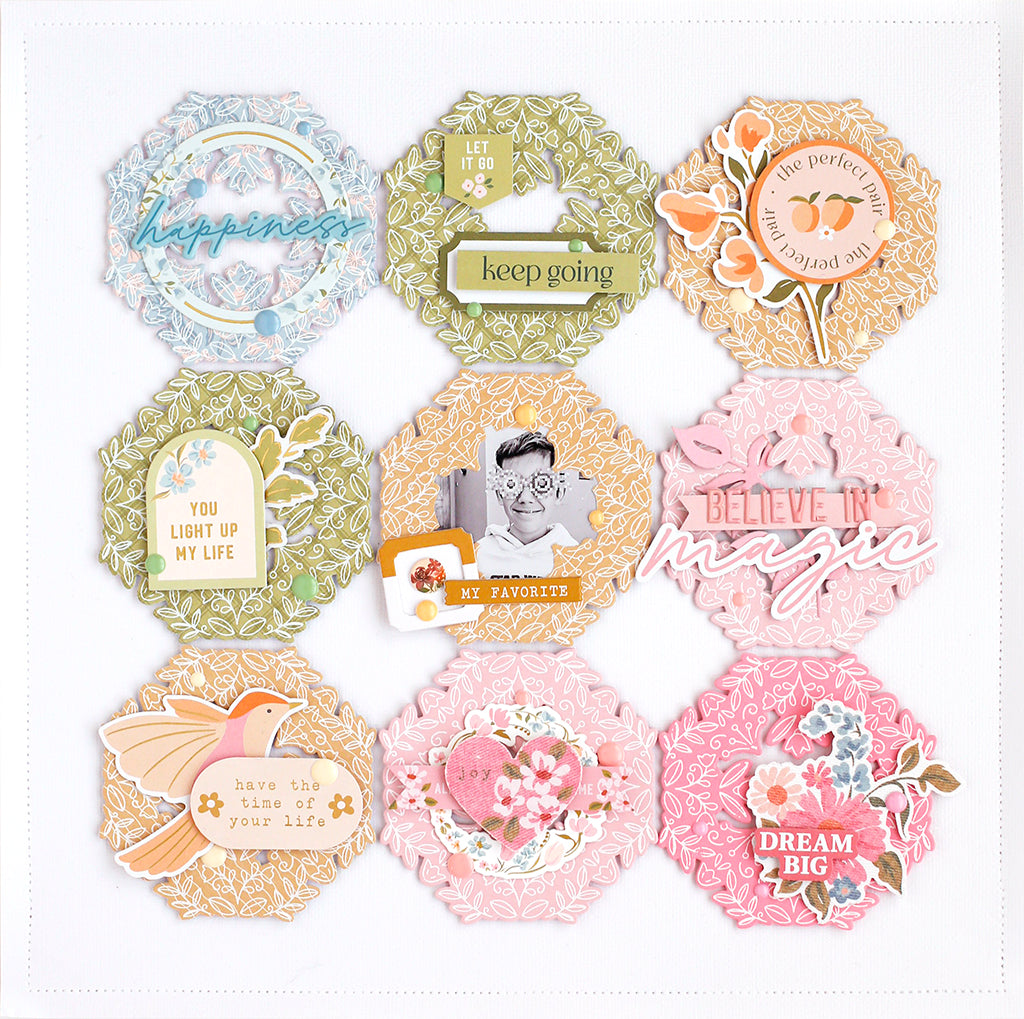 Floral Octagon Frame press plate