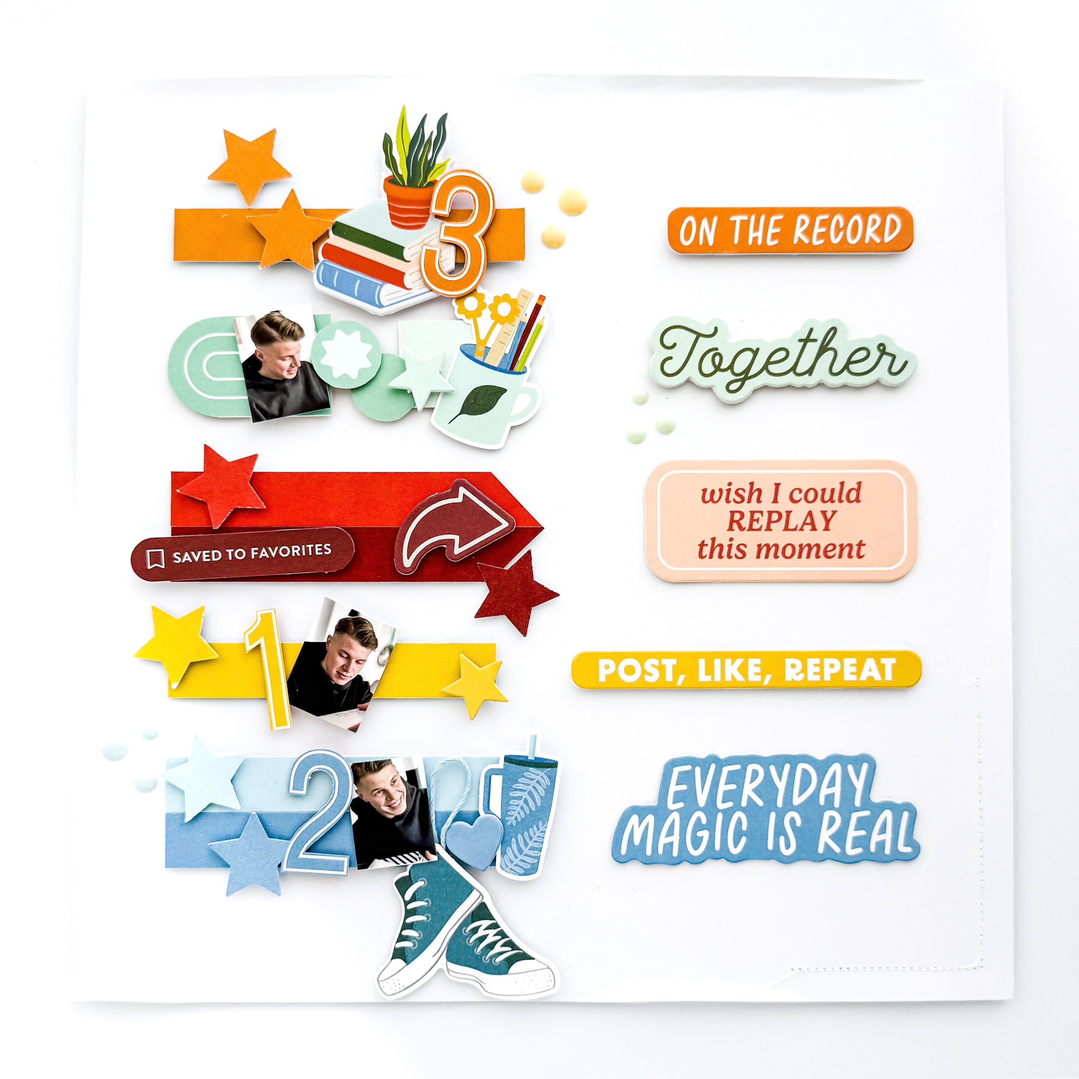 Legendary: Chipboard Phrase Stickers