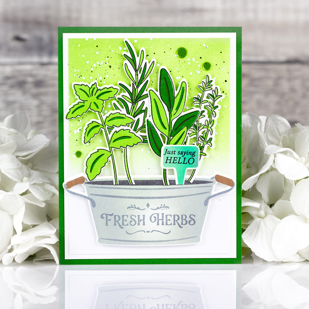Herb Garden stamp – Pinkfresh Studio