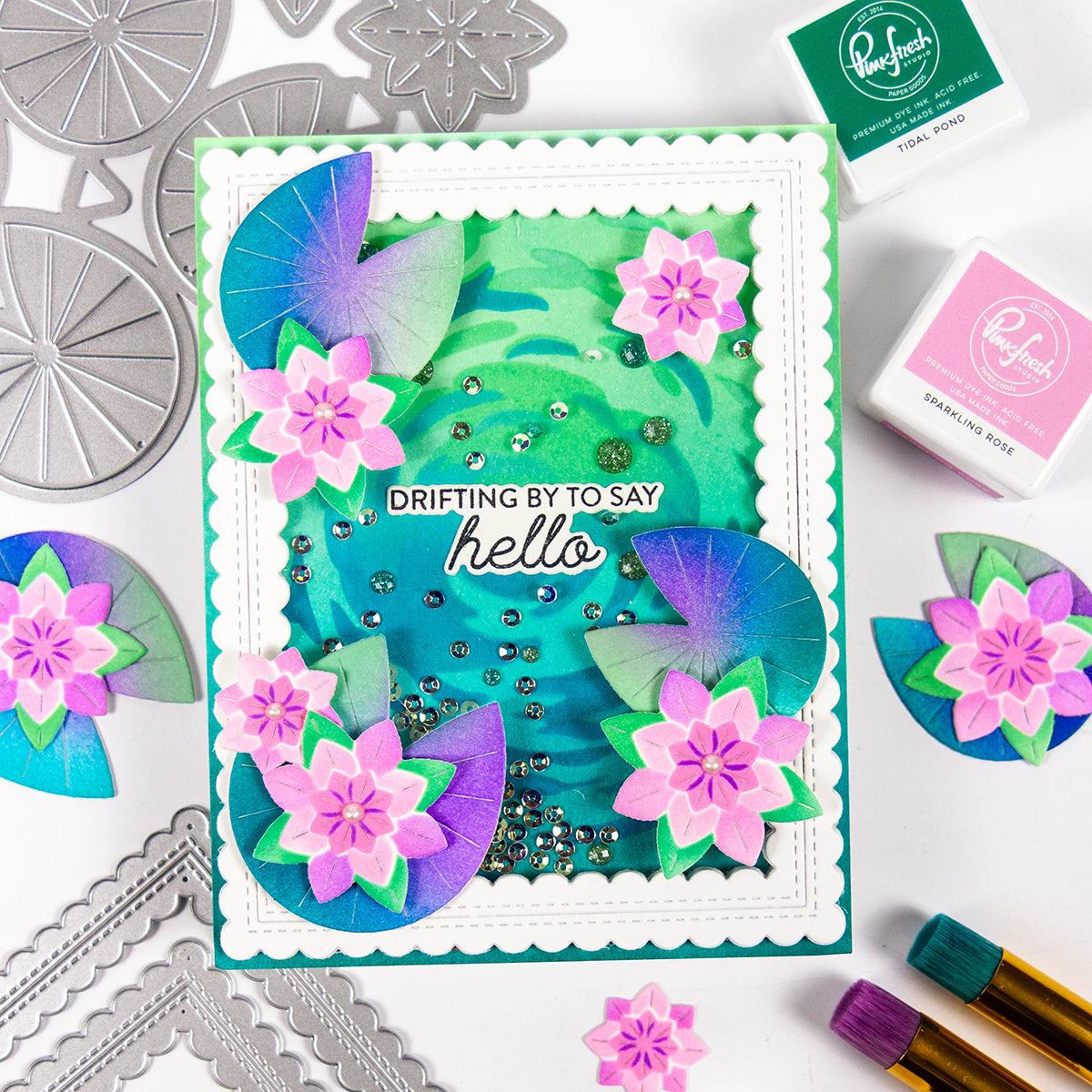 Tranquil Water Lilies die – Pinkfresh Studio