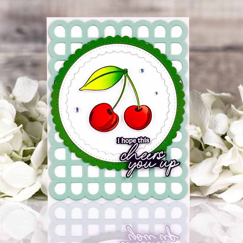 Scalloped Grid Coverplate die