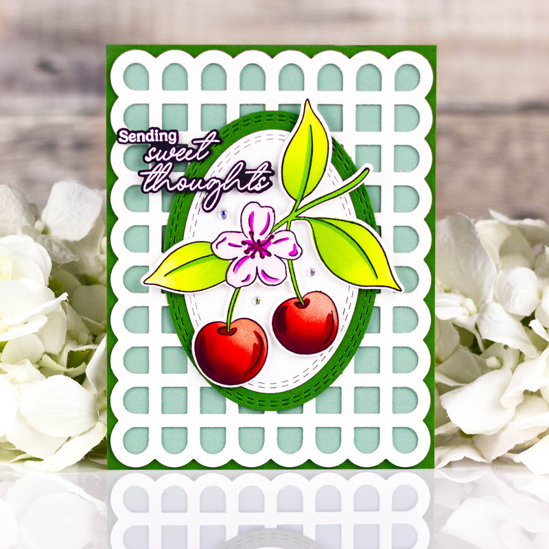 Scalloped Grid Coverplate die