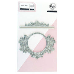 Round floral frame press plate
