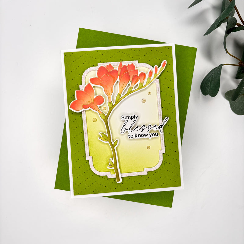 Freesia Flourish press plate