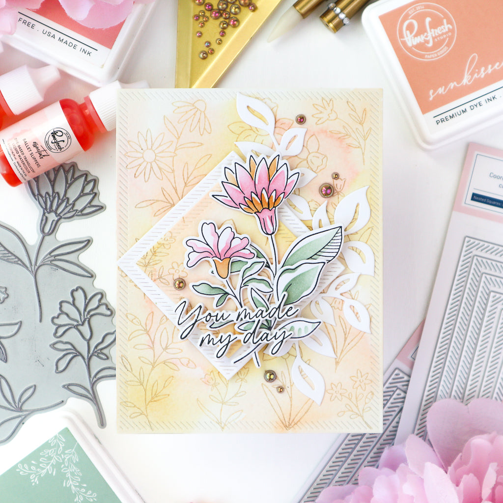 Essentials: Nested Squares Diagonal Stitch die – Pinkfresh