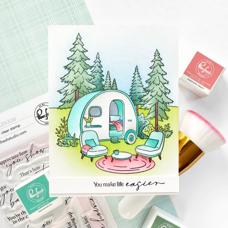 Retro Camp Days stamp