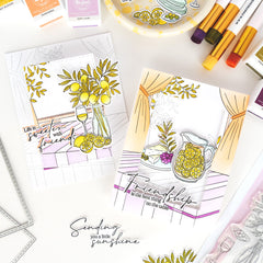 Sunlit Table cling stamp