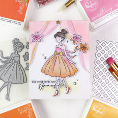 Ribbon Cascade stencil