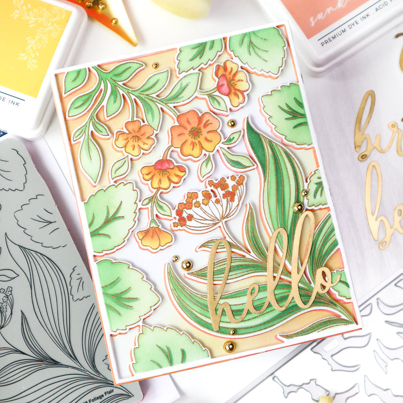 Foliage Flair cling stamp