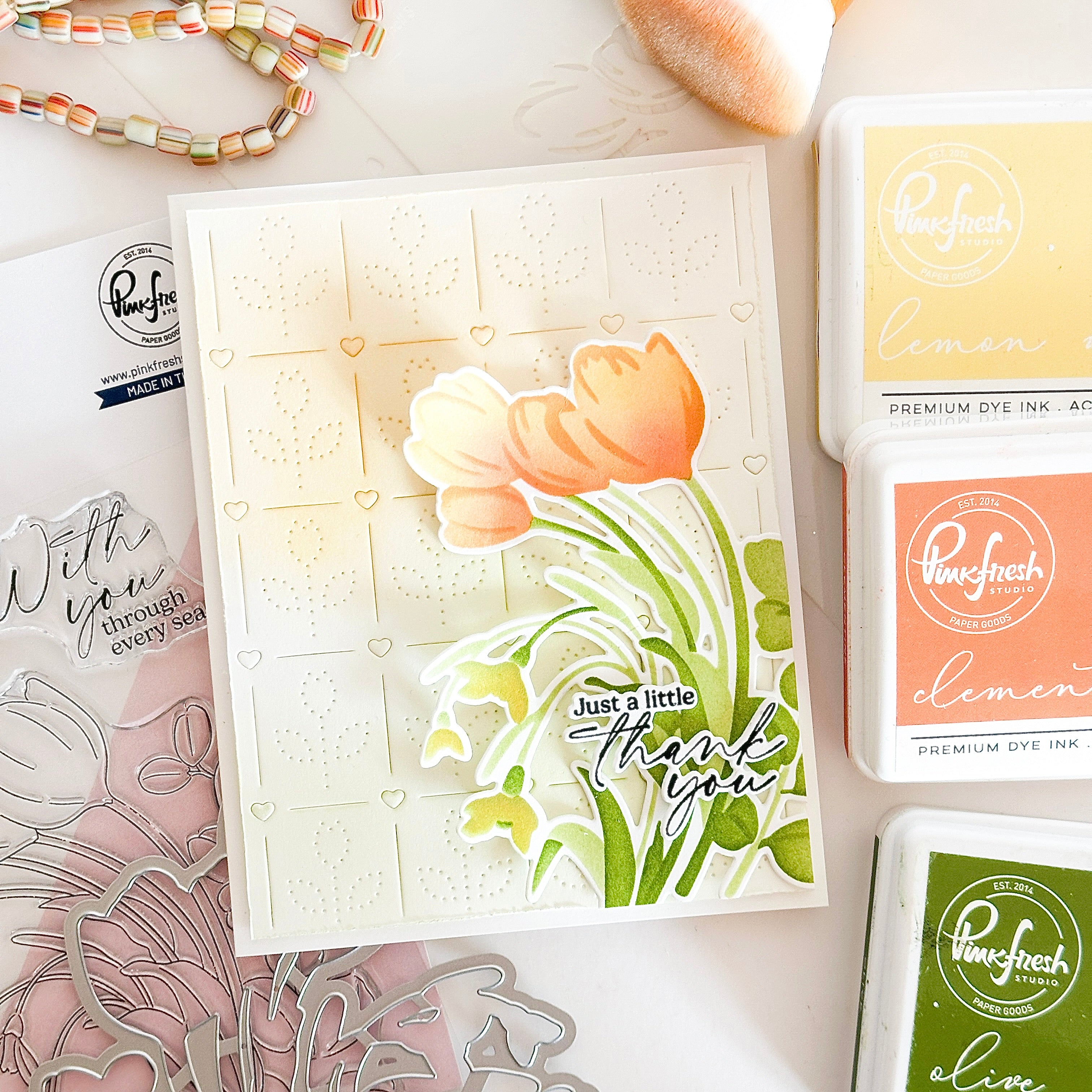 Tulip Love Coverplate die – Pinkfresh Studio