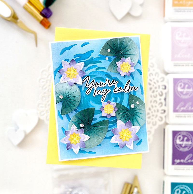 Tranquil Water Lilies stencil