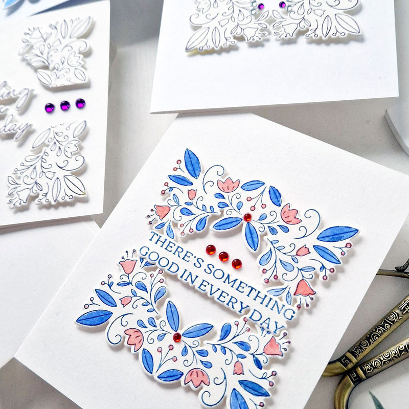 Floral Square Frame die