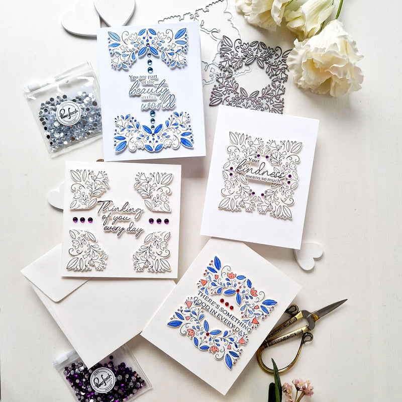 Floral Square Frame die