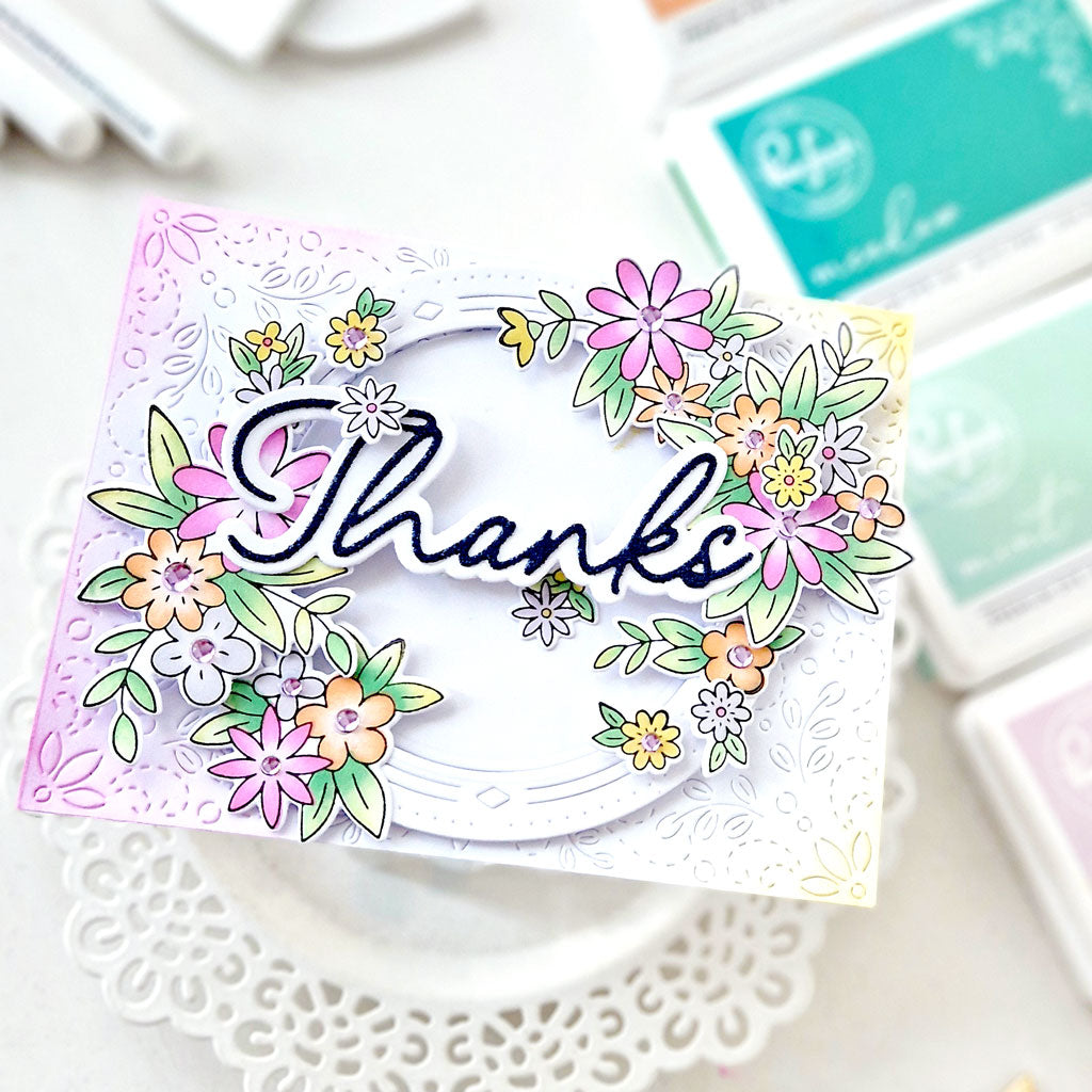 Charming Stitched Florals coverplate die – Pinkfresh Studio