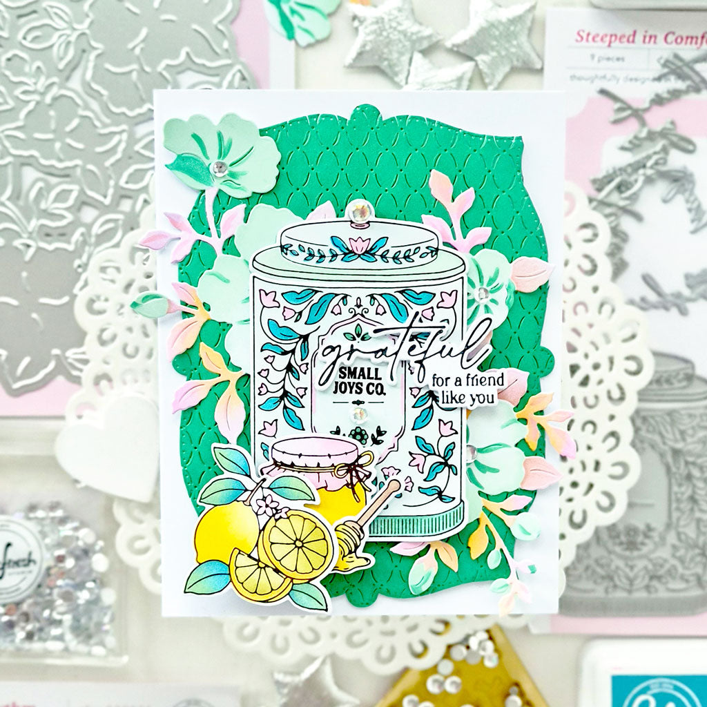 Steeped in Comfort stamp