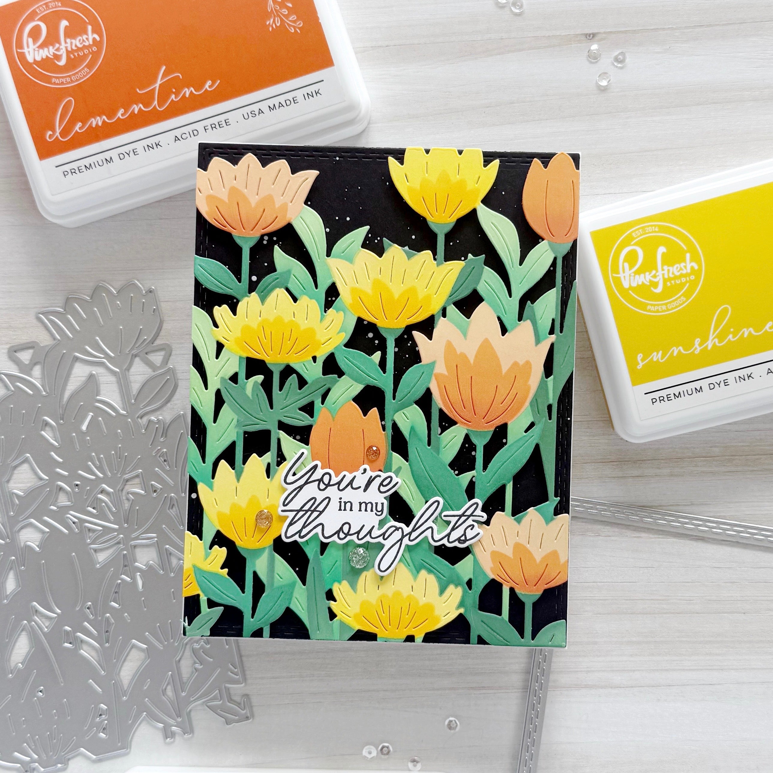 Floral Field stencil – Pinkfresh Studio
