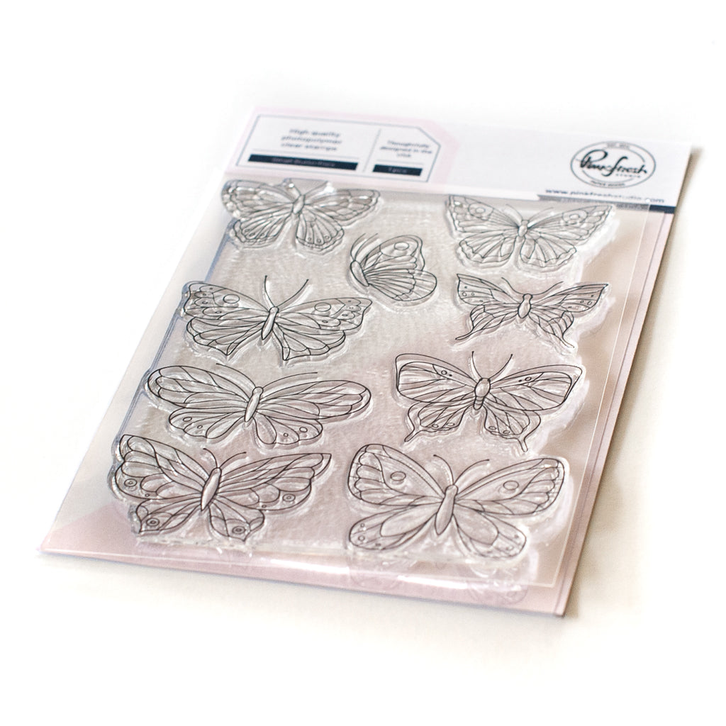 Small Butterflies hot foil plate – Pinkfresh Studio