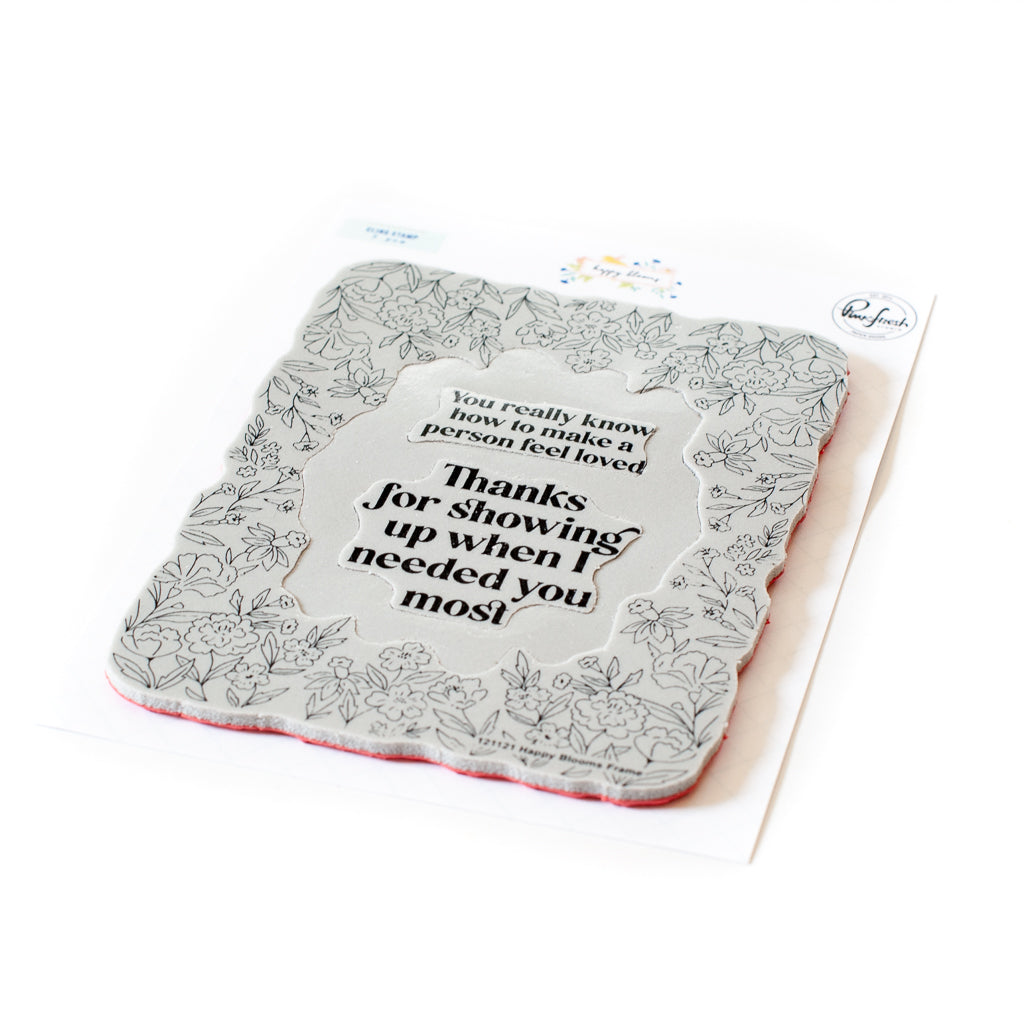 Happy Blooms Frame cling stamp