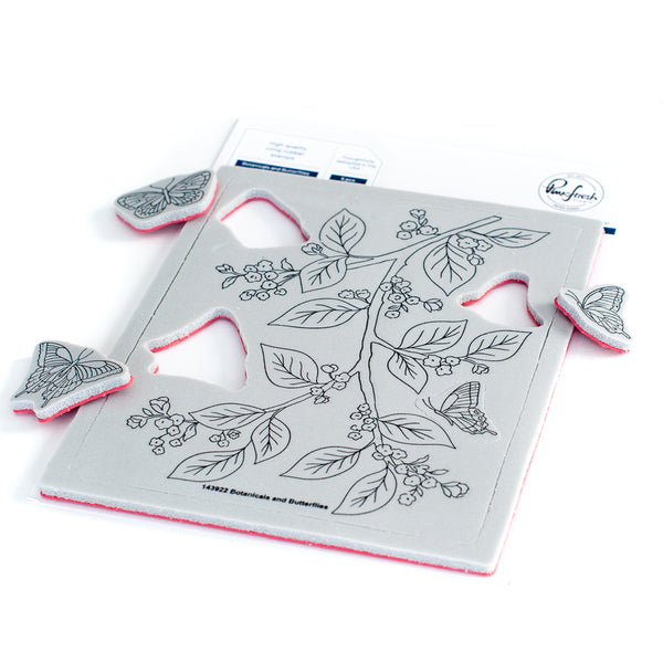 Botanicals and Butterflies cling stamp